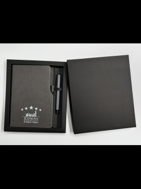 Termo Deri Defter & Metal Roller Kalem Kutulu Hediye Seti