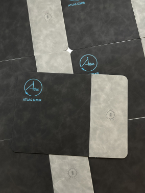 Wireless Kablosuz Şarj Özellikli Deri Mouse Pad