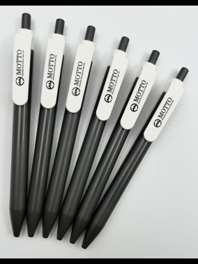 Basmalı Beyaz Klipsli Plastik Tükenmez Kalem