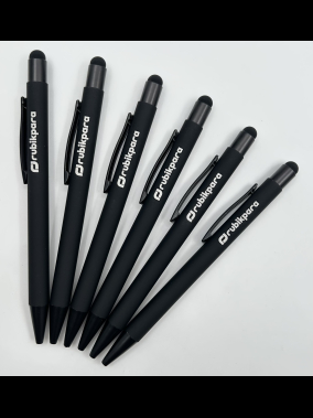 Metal Tükenmez Touchpen Kalem Rubber Gövde