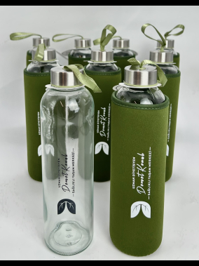 750 ML H2o Kılıflı Cam Matara