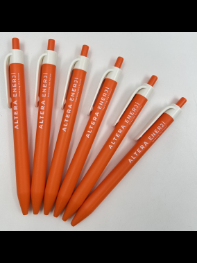 Basmalı Beyaz Klipsli Plastik Tükenmez Kalem