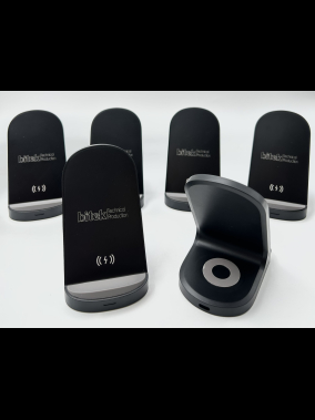 S-link SL-CW05 Mobil Telefon Uyumlu 15W LED Logo PRM Siyah Kablosuz Wireless Şarj Cihazı