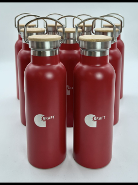 600 ml Bambu Kapak Detaylı Renkli Paslanmaz Çelik Termos