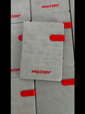 13 x 21 cm Termo Deri Magnet Kapaklı Tarihsiz Defter 240 Sayfa 70 gr Ivory Krem Çizgili Kenar Boyalı Kalem Tutuculu (PZ22065)