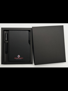 Termo Deri Defter & Metal Roller Kalem Kutulu Hediye Seti