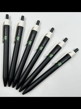 Basmalı Beyaz Klipsli Plastik Tükenmez Kalem