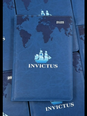 17 x 24 cm Dünya Haritalı Termo Deri Sert Kapaklı Günlük Tarihli Ajanda 336 Sayfa 70 gr Ivory Krem Çizgili İç Kağıt