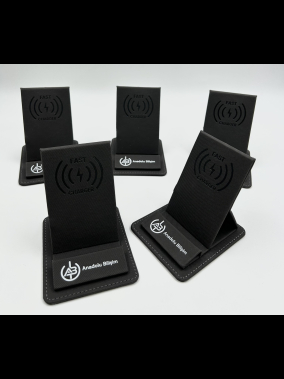 10W Wireless Kablosuz Şarj Özellikli Masaüstü Telefon Standı ve Kartvizitlik