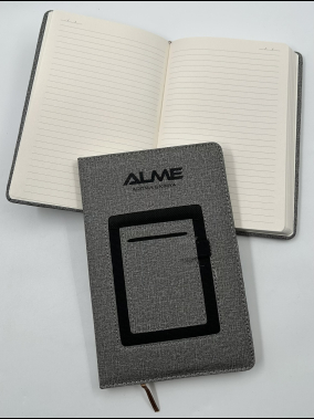 15 x 21 cm Termo Deri Sert Kapaklı Tarihsiz Defter 160 Sayfa Holmen Kitap Kâğıdı Çizgili Kalemlik, Telefon ve Kartlık Cepli Ekonomik Model