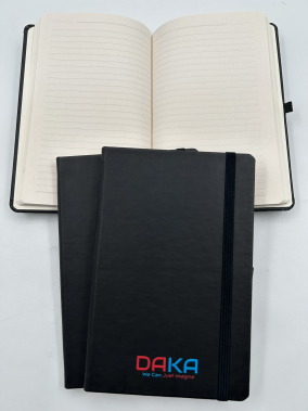 13 x 21 cm Termo PU Sert Kapaklı Tarihsiz EKONOMİK Defter, 160 Sayfa, 60 gr Holmen Krem Çizgili İç Kağıt, Esnek Kapak Lastikli, Kalem Tutuculu