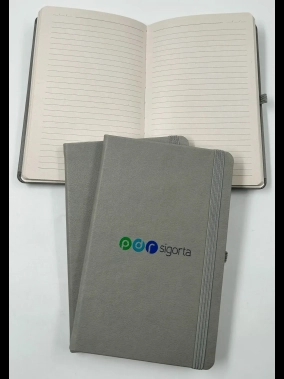 13 x 21 cm Termo PU Sert Kapaklı Tarihsiz Defter, 160 Sayfa, 70 gr. Nostaljik Çizgili İç Kağıt, Esnek Lastikli, Kalem Tutuculu