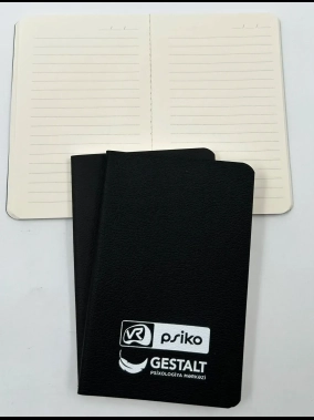 9 x 14 cm Yumuşak Termo Deri Kapaklı Cep Boy Tarihsiz Defter 80 Sayfa 80 gr Ivory Krem Çizgili
