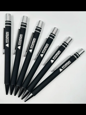 Rubber Gövde Basmalı Metal Tükenmez Kalem