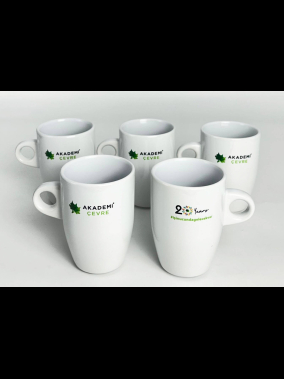 Süblimasyon Porselen Beyaz Latte Promosyon Kupa Bardak - Kutulu