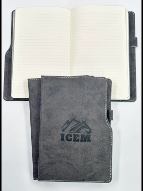 14,5 x 21 cm Termo Deri PU Sert Kapaklı Tarihsiz Defter, 224 Sayfa, 80 gr Ivory Krem Çizgili İç Kağıt, Kenar Boyalı, Kalem Tutuculu