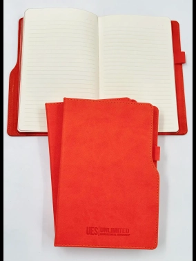 14,5 x 21 cm Termo Deri PU Sert Kapaklı Tarihsiz Defter, 224 Sayfa, 80 gr Ivory Krem Çizgili İç Kağıt, Kenar Boyalı, Kalem Tutuculu