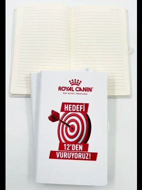 13 x 21 cm Termo PU Sert Kapaklı Tarihsiz Defter, 224 Sayfa, 70 gr Ivory Krem Çizgili İç Kağıt, Esnek Kapak Lastikli, Kalem Tutuculu