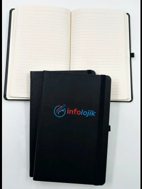 13 x 21 cm Termo PU Sert Kapaklı Tarihsiz EKONOMİK Defter, 160 Sayfa, 60 gr Holmen Krem Çizgili İç Kağıt, Esnek Kapak Lastikli, Kalem Tutuculu