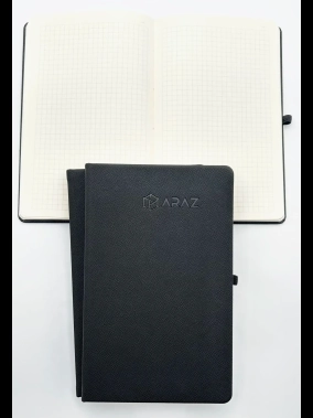 13 x 21 cm Termo PU Sert Kapaklı Tarihsiz Defter 224 Sayfa 80 gr Ivory Krem İç Kağıt Kareli Lastikli Kalem Tutuculu