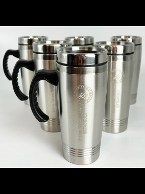 450 ml Saplı Paslanmaz Çelik Termos Bardak