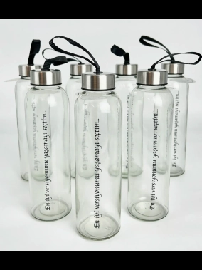 500 ml Cam Matara Şu Şişesi Kılıfsız