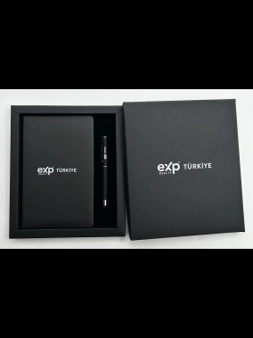 13×21 Ciltbezi Defter & Metal Roller Kalem Kutulu Hediye Seti