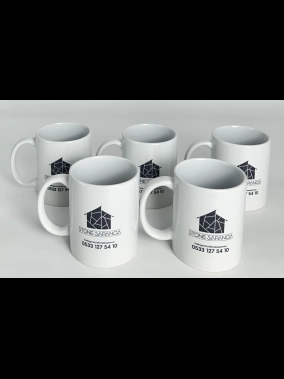 Porselen Süblimasyon Klasik Silindir Promosyon Kupa Bardak - Kutulu