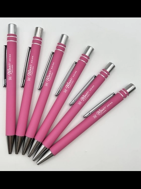 Rubber Gövde Basmalı Metal Tükenmez Kalem