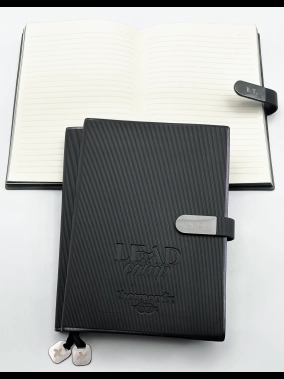 14 x 21 cm Yumuşak Termo Deri Yumuşak Kapaklı Tarihsiz Defter, 224 Sayfa, 80gr Ivory Çizgili iç Kağıt, Metal Tokalı, Mıknatıs Kilitli