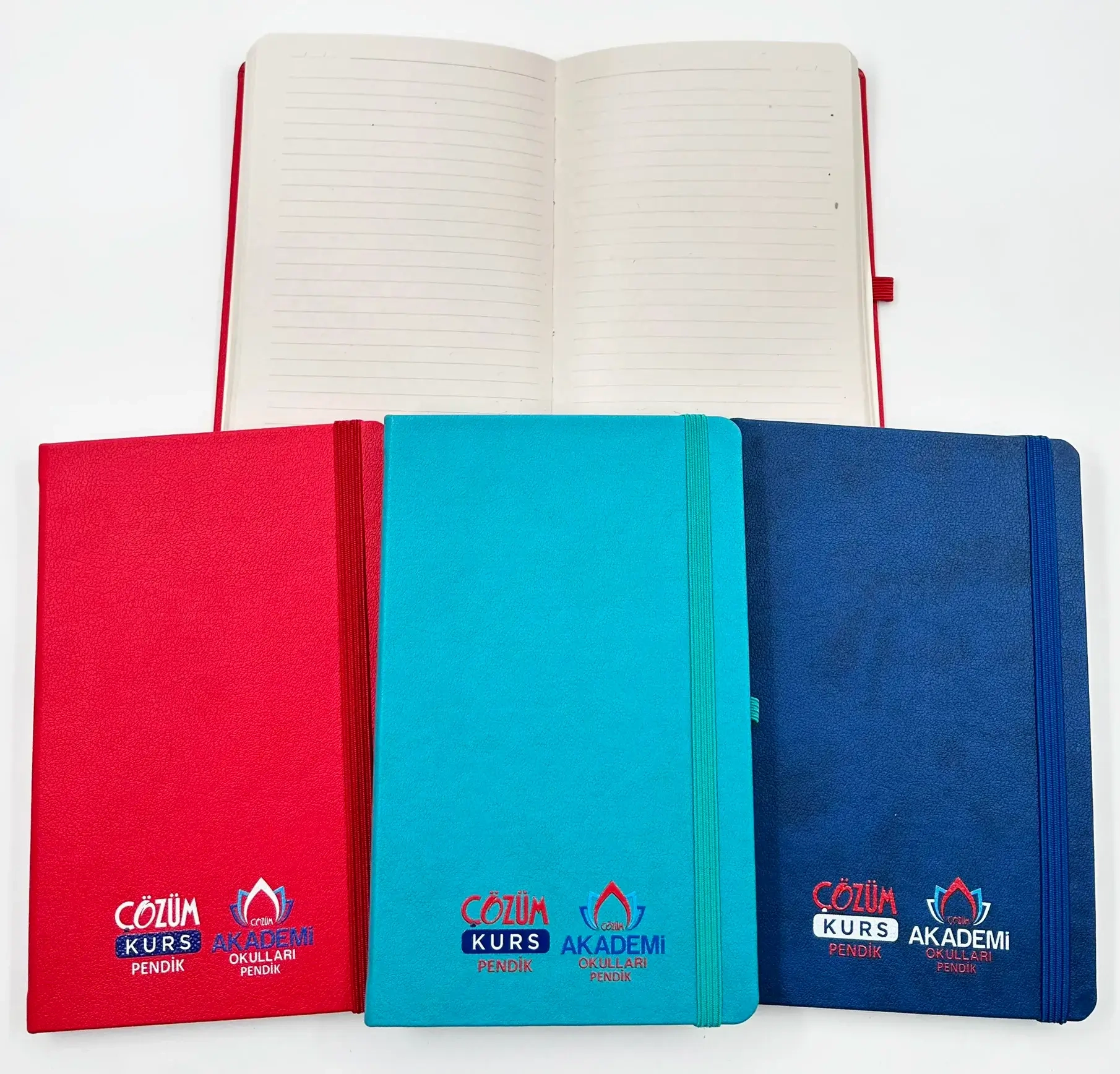 13 x 21 cm Termo PU Sert Kapaklı Tarihsiz Defter, 160 Sayfa, 70 gr. Nostaljik Çizgili İç Kağıt, Esnek Lastikli, Kalem Tutuculu Promozone