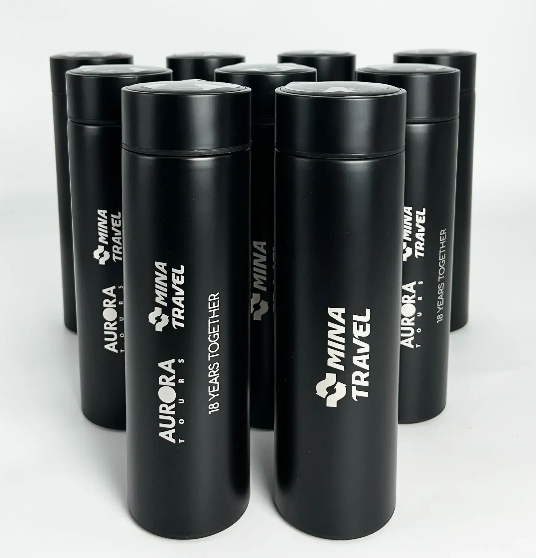 Dijital Isı Dereceli Süzgeçli Termos / 450 Ml Promozone