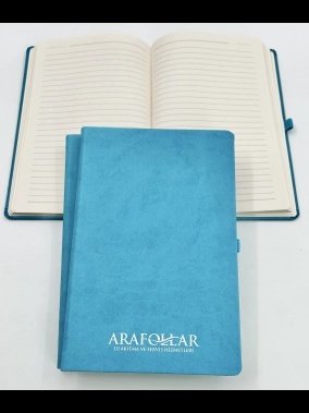 13 x 21 cm Termo PU Sert Kapaklı Tarihsiz EKONOMİK Defter, 160 Sayfa, 60 gr Holmen Krem Çizgili İç Kağıt, Esnek Kapak Lastikli, Kalem Tutuculu