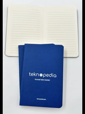9 x 14 cm Yumuşak Termo Deri Kapaklı Cep Boy Tarihsiz Defter 80 Sayfa 80 gr Ivory Krem Çizgili