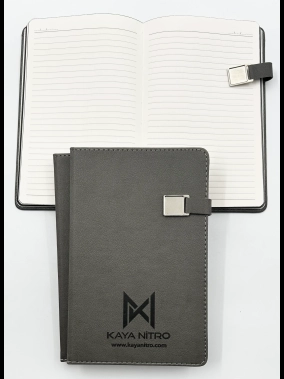 13 x 21 cm Termo Deri Kapaklı Manyetik Kilitli Defter 224 Sayfa 80 gr Ivory Krem Çizgili Kenar Boyalı