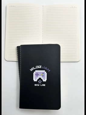 9 x 14 cm Yumuşak Kapaklı Terzi Dikişli İnce Cep Boy Defter 64 Sayfa 70 gr Ivory Krem İç Kağıt Çizgili