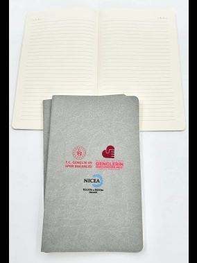 13 x 21 cm Terzi Dikişli Yumuşak Kapaklı Tarihsiz Defter, 64 Sayfa, 70 gr Ivory Çizgili İç Kağıt