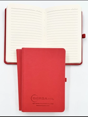 9 x 14 cm Termo Deri Kapaklı Cep Boy Tarihsiz Defter 192 Sayfa 80 gr Ivory Krem İç Kağıt Çizgili