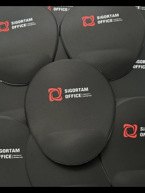 Özel Üretim Sünger Bilekli Oval Mouse Pad