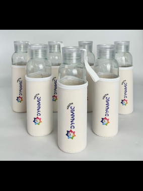 500ml Kılıflı Geri Dönüştürülmüş Cam Su Şişesi