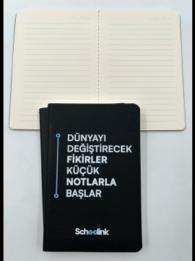 9 x 14 cm Yumuşak Termo Deri Kapaklı Cep Boy Tarihsiz Defter 80 Sayfa 80 gr Ivory Krem Çizgili