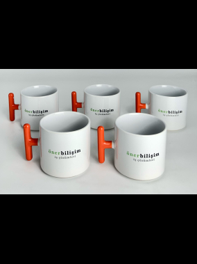 Süblimasyon Porselen T Kupa Bardak - Kutulu