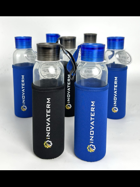 500ml Kılıflı Geri Dönüştürülmüş Cam Su Şişesi