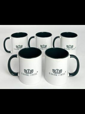 Süblimasyon Porselen Kulpu ve İçi Renkli Kupa - Kutulu