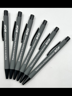 Rubber  Gövde Metal Tükenmez Kalem