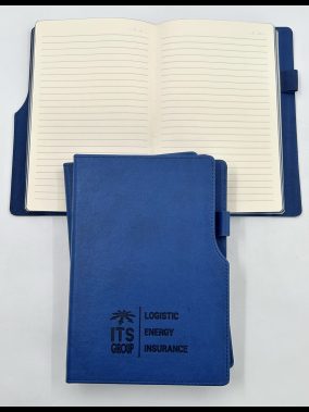 14,5 x 21 cm Termo Deri PU Sert Kapaklı Tarihsiz Defter, 224 Sayfa, 80 gr Ivory Krem Çizgili İç Kağıt, Kenar Boyalı, Kalem Tutuculu