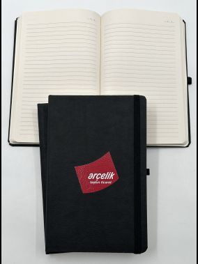 13 x 21 cm Termo Deri Kapaklı Ekonomik Defter 160 Sayfa 60 gr Holmen İç Kağıt Çizgili