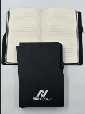 14,5 x 21 cm Termo PU Sert Kapaklı Tarihsiz Defter 160 Sayfa 70 gr Krem İç Kağıt Çizgili Renkli Kenarlı Kalem Tutuculu