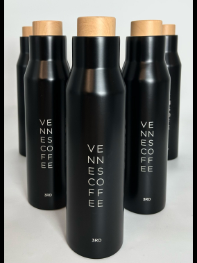 500 ml Çift Duvarlı Bambu Çevirmeli Kapaklı Paslanmaz Çelik Termos