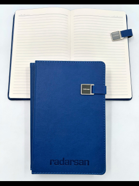 13 x 21 cm Termo Deri Kapaklı Manyetik Kilitli Defter 224 Sayfa 80 gr Ivory Krem Çizgili Kenar Boyalı